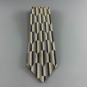 No Brand Cream / Blue Men's Tie 4" x 60"